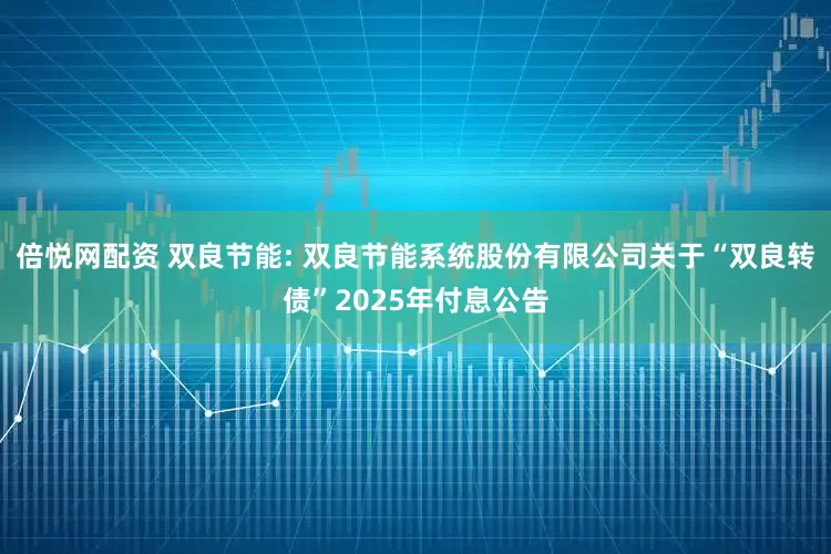 倍悦网配资 双良节能: 双良节能系统股份有限公司关于“双良转债”2025年付息公告