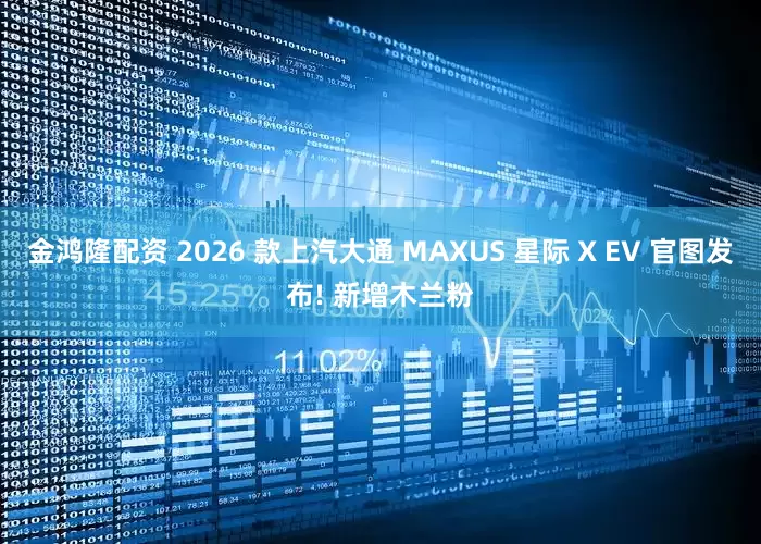 金鸿隆配资 2026 款上汽大通 MAXUS 星际 X EV 官图发布! 新增木兰粉