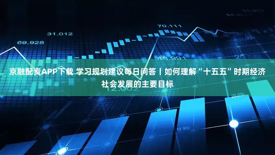 京融配资APP下载 学习规划建议每日问答丨如何理解“十五五”时期经济社会发展的主要目标
